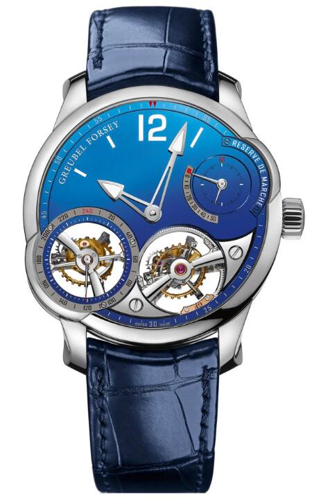 Greubel Forsey Quadruple Tourbillon Platinum Blue replica watch